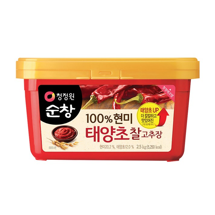 청정원순창 100% 현미 태양초 찰고추장, 2.5kg, 1개