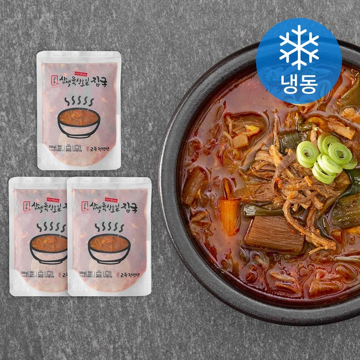 교동전선생 육개장 (냉동), 500g, 3개
