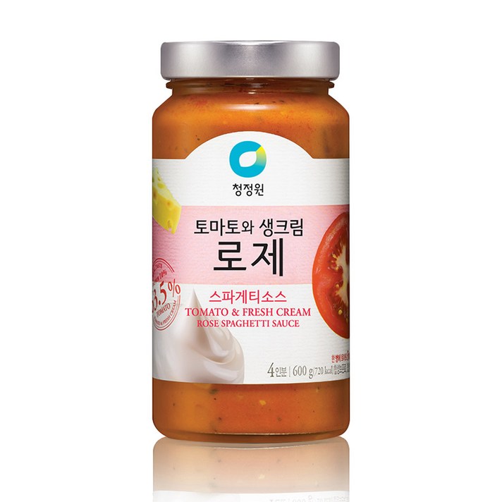 청정원 토마토와생크림 로제 스파게티소스, 600g, 1개
