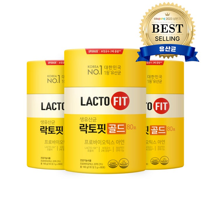 종근당건강 락토핏 골드, 3개, 160g