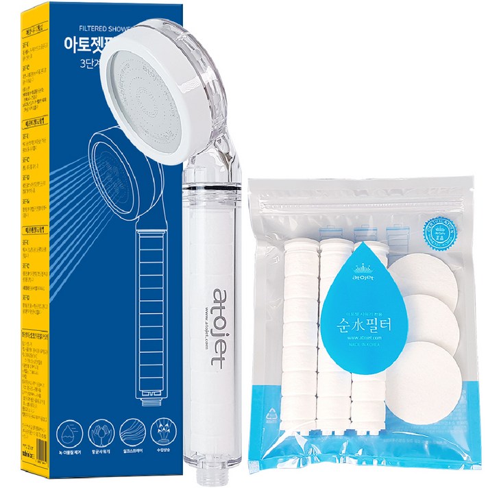 아토젯 필터샤워기 + 헤드필터 3p + 바디필터 3p 세트, 1세트
