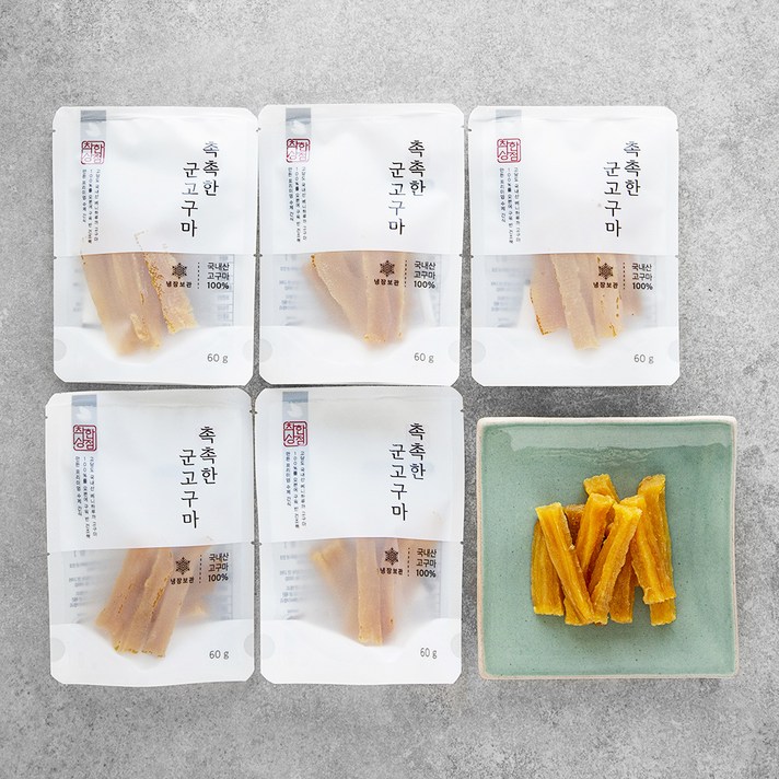매홍 촉촉한 군고구마 말랭이, 60g, 5봉