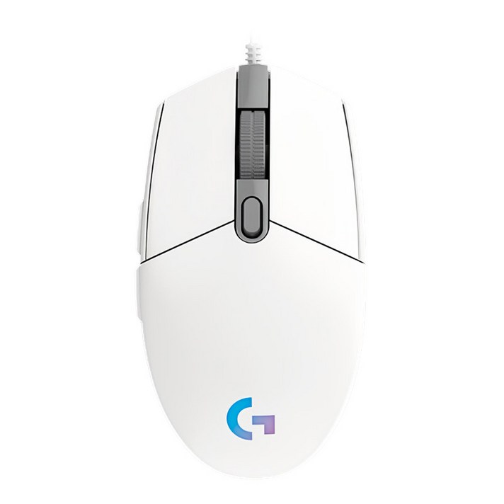 로지텍 G102 2세대 LIGHTSYNC 게이밍 유선 마우스 MU0054, 화이트(마우스)