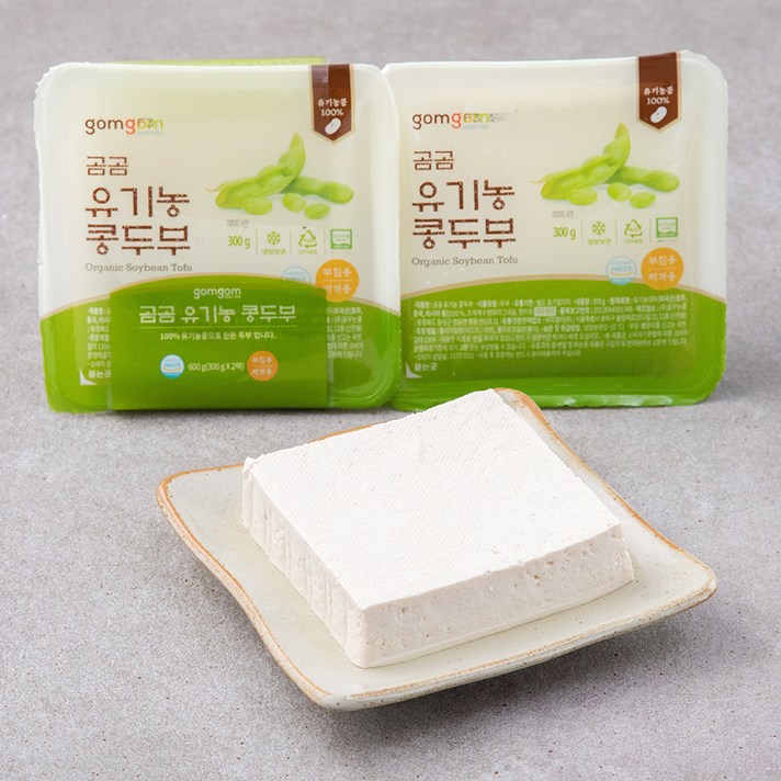 곰곰 정성가득 유기농 두부, 300g, 2개입