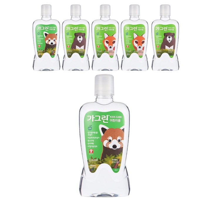 동아제약 어린이용 가그린 사과향, 380ml, 6개