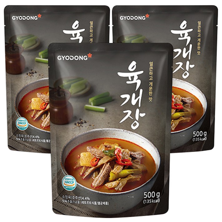 교동 육개장, 500g, 3개