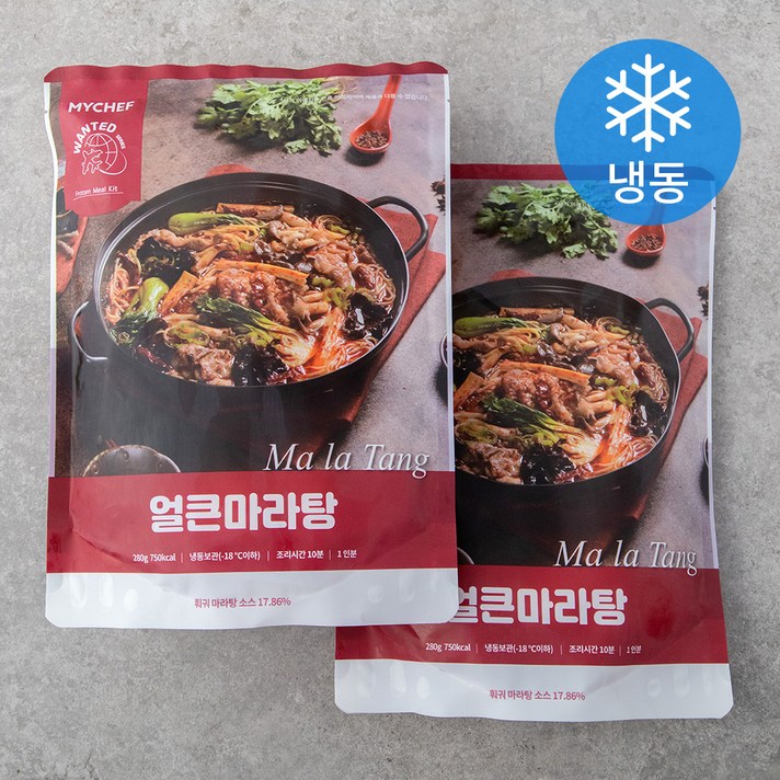 마이셰프 얼큰마라탕 (냉동), 280g, 2팩