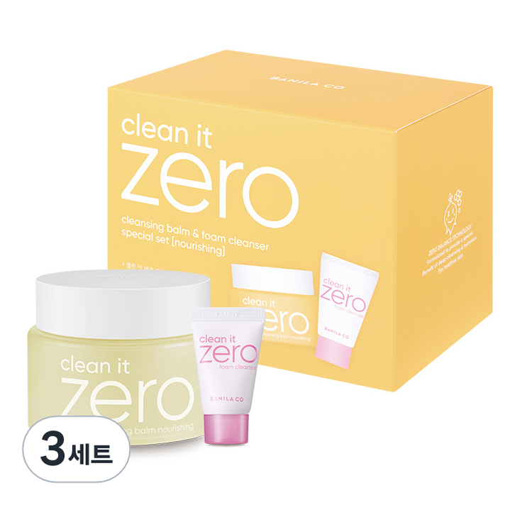 바닐라코 클린 잇 제로 클렌징 밤 너리싱 100ml + 클렌징 폼 30ml 세트 2종, 3세트