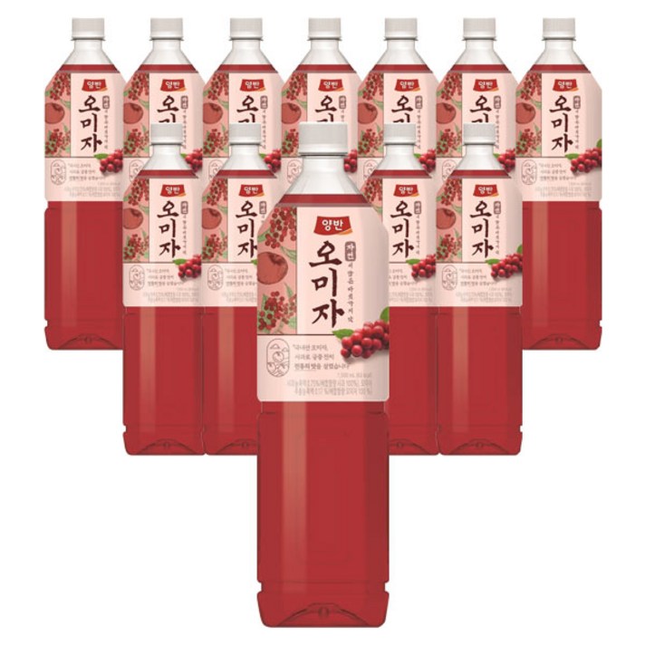 양반 오미자 음료, 12개, 1.5L