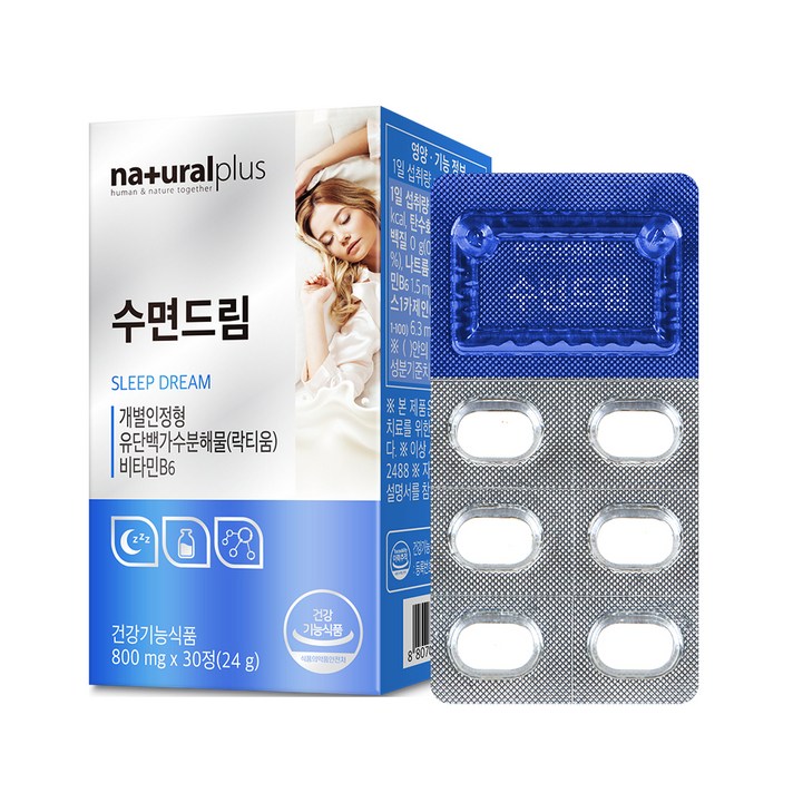 내츄럴플러스 수면드림 락티움, 30정, 1개
