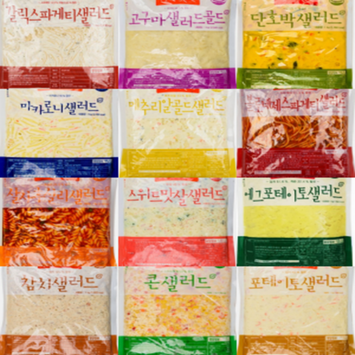 마카로니 샐러드 감자 고구마 단호박 콘 크래미 참치 에그 다이어트 샐러드 13종 모음, 살사후실리샐러드/MDS/1kg