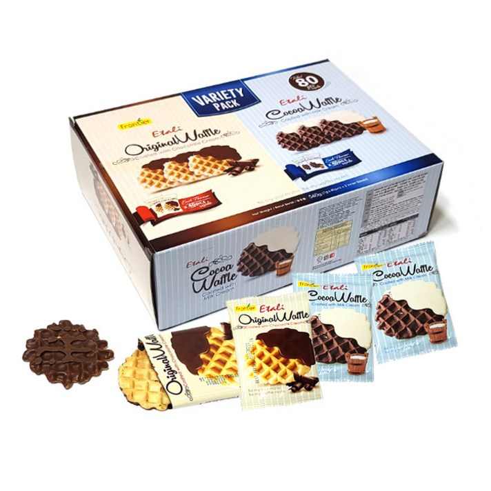 이타리 오리지날 와플 초코크림+밀크크림 540g 80입 /, 7g