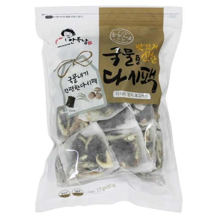 안옥남 맛있게 진한 국물용 다시팩 30p, 510g, 1개