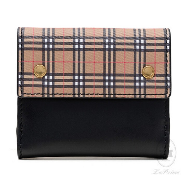 버버리 명품라프리마 BURBERRY 스몰 스케일 체크 가죽 반지갑 4077856