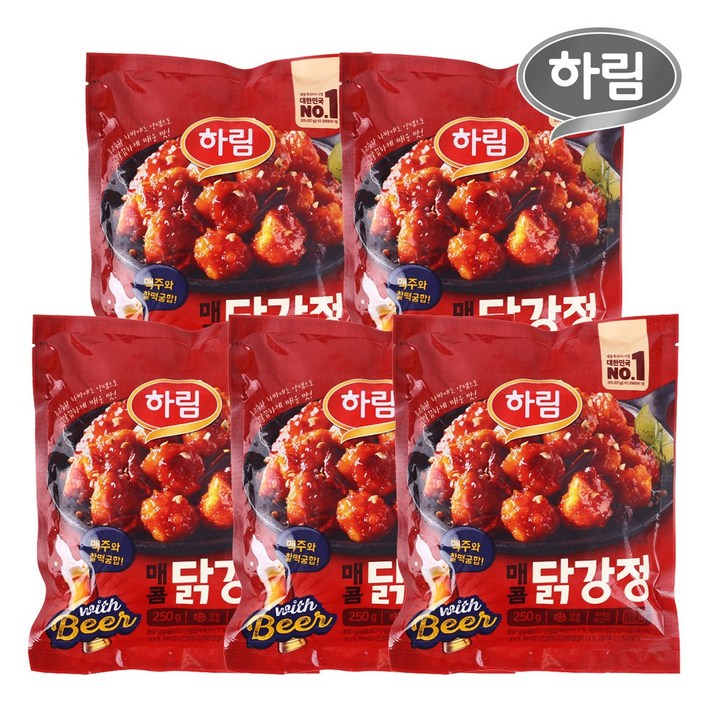 하림 매콤닭강정 250g 5봉