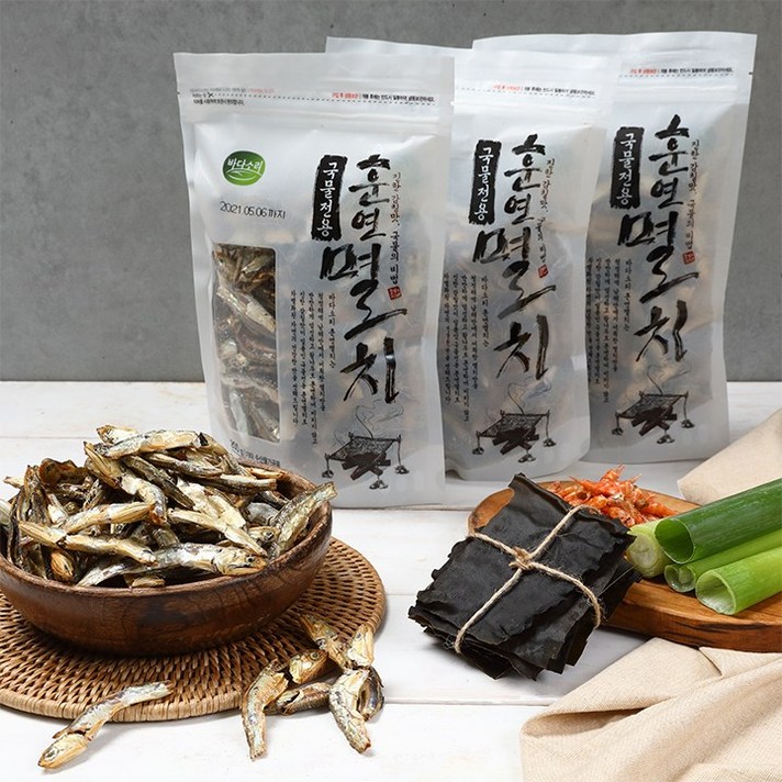 바다소리 국물전용 훈연멸치(200g), 3봉, 200g