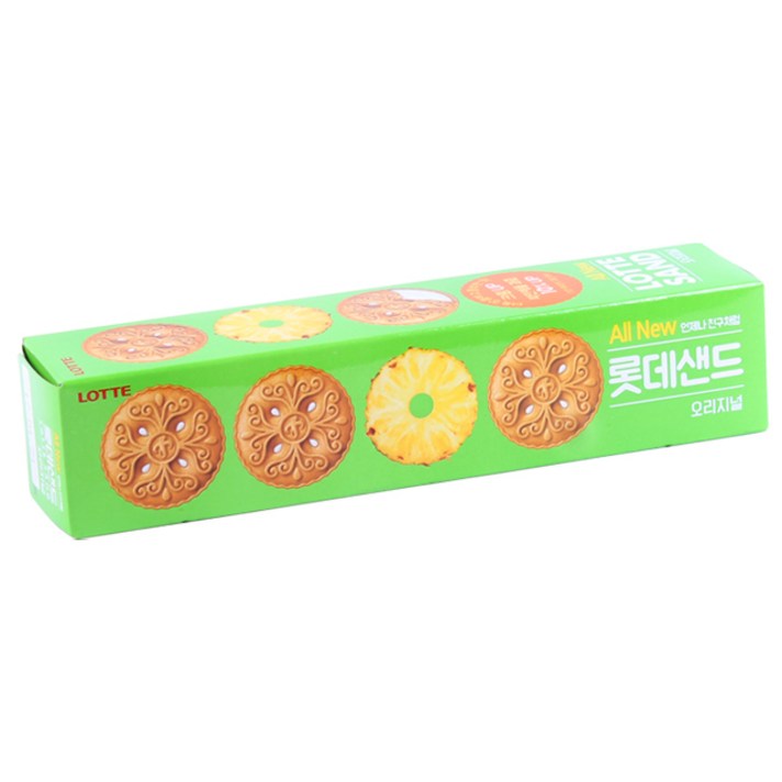 롯데제과 롯데샌드 파인애플 105g x 6개 /간식 크래커, 단품