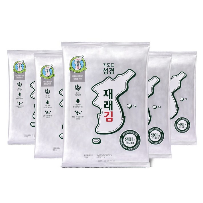 성경식품 지도표 재래식 성경김 골드재래 대, 30g, 10개