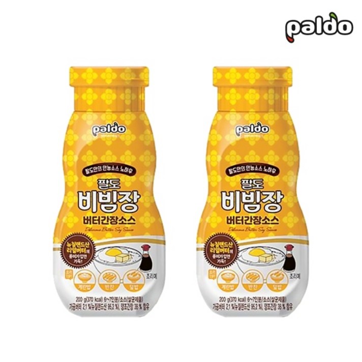 팔도 비빔장 버터간장소스, 200g, 2개