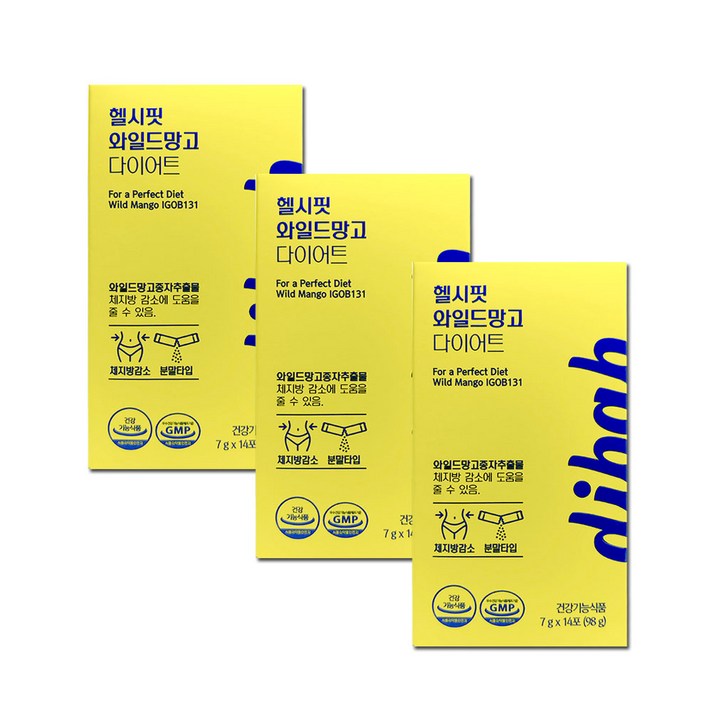 프롬바이오 선미의 디밥 헬시핏 와일드망고 다이어트, 14포x3박스 (6주)