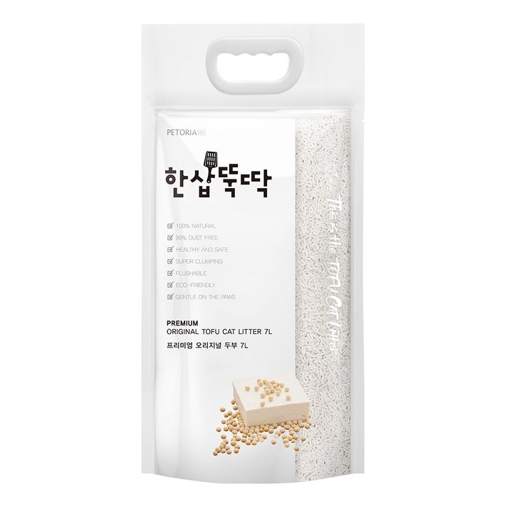 펫토리아 한삽뚝딱 고양이 모래, 1.두부모래 오리지널 4.9kg(7L)