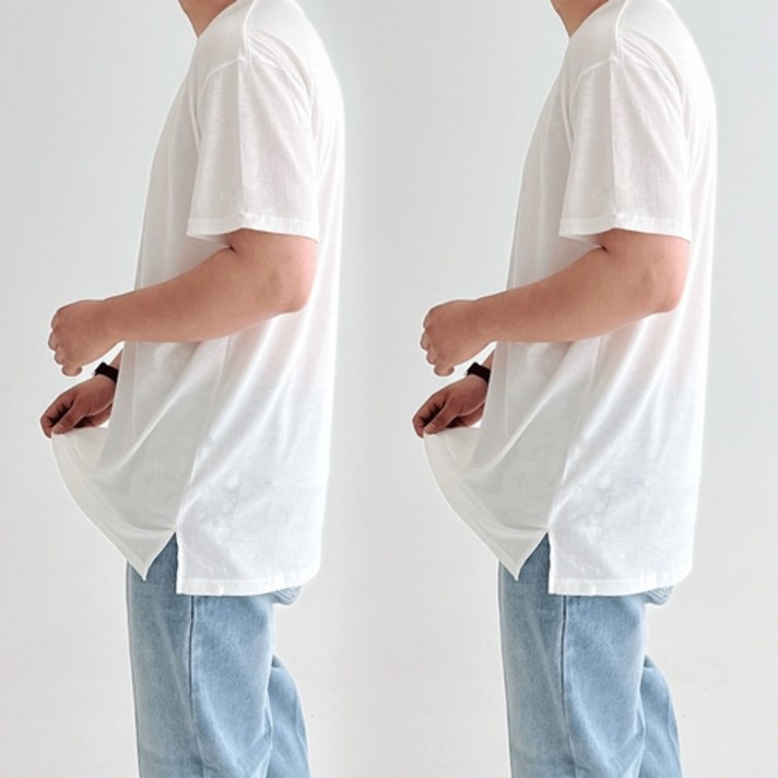 딥스토어 1+1 레이어드 반팔티 2장 세트