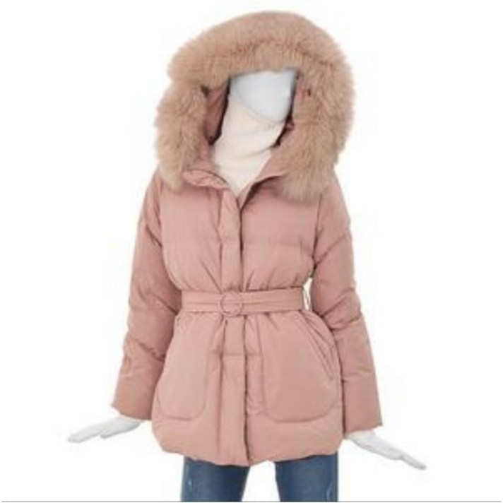 꼼빠니아 폭스퍼후드 덕다운 숏패딩-CW20IH1600164A