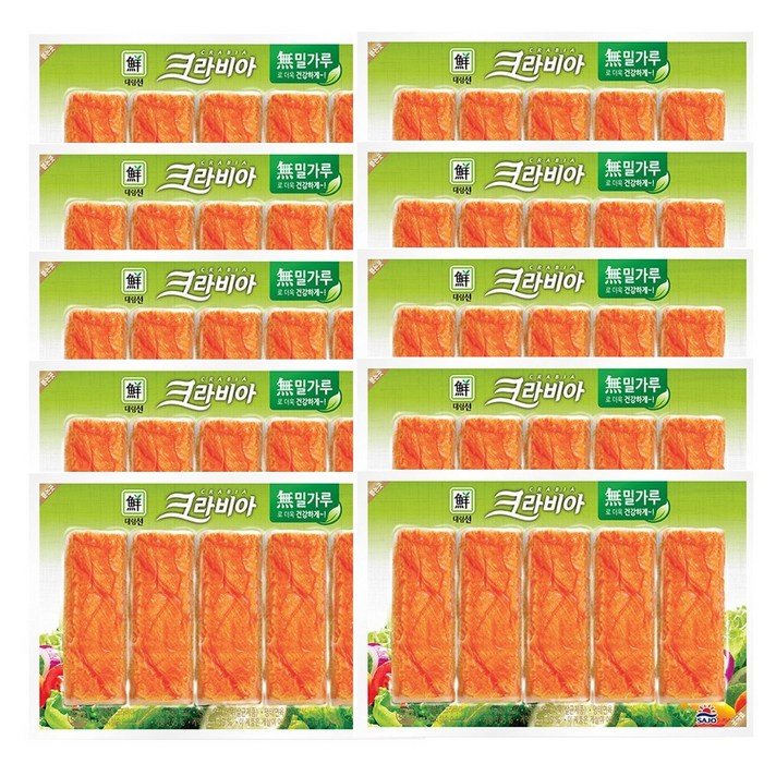 대림 크라비아 90g x 10개 / 크래미 프리미엄 맛살 스노우크랩킹 어묵 씨프로틴, 2세트
