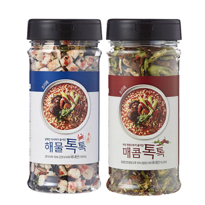 맛침표 국물 요리 조미료, 해물톡톡1개 + 매콤톡톡1개