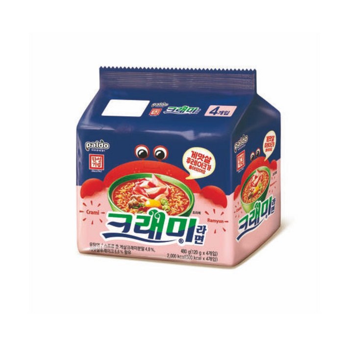 팔도X한성기업 크래미라면 (4개입), 120g x 4봉
