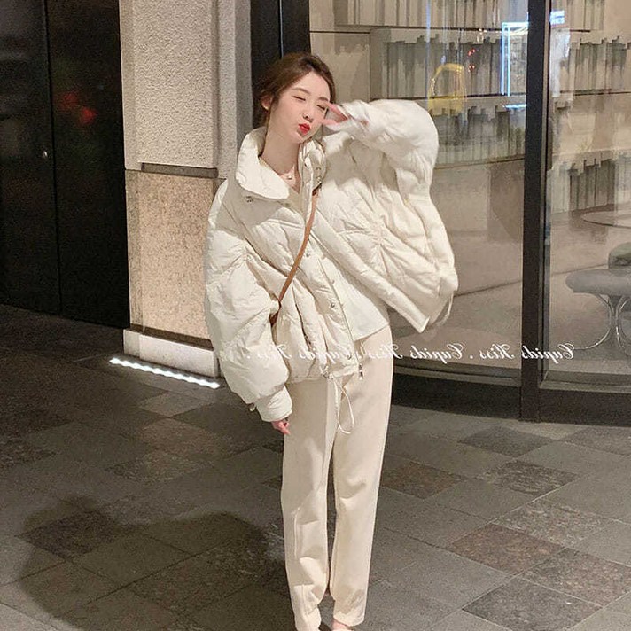 겨울여자숏패딩 화이트 패딩 여퀼팅 저고리 디자인 센스