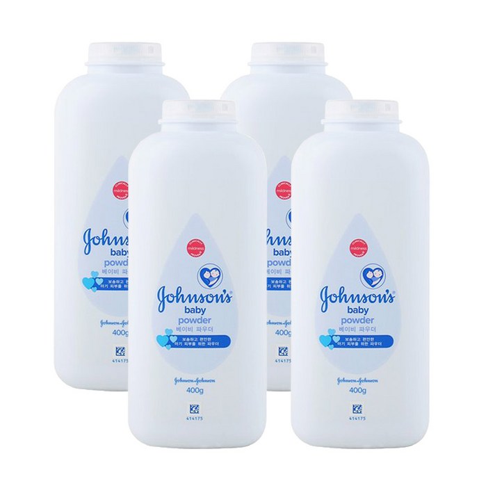 존슨즈 베이비 파우더 오리지날향, 400g, 4개