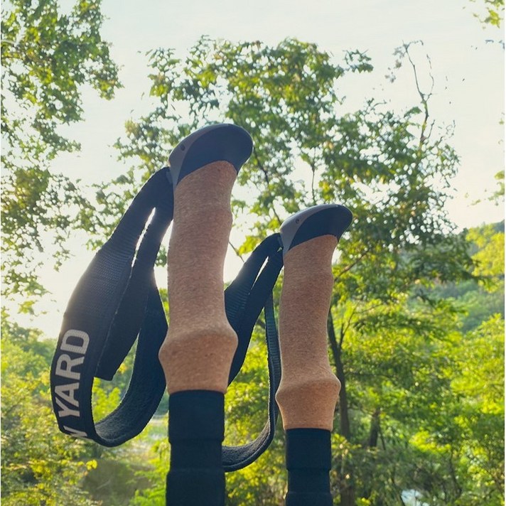 팔콘야드 전문가용 3세대 코르크 그립 3단 초경량 등산스틱, 코르크 그립 정품 1세트