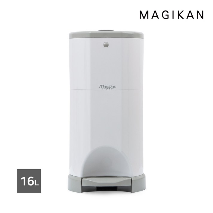 매직캔 휴지통 M250NDSW, 화이트, 16L