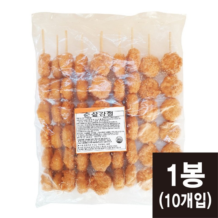 순살강정 꼬치 6알 1.1kg(110gx10개입) 닭강정, 맛있는 고추장 소스 2.2kg