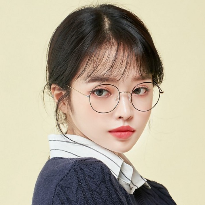 멜라크메 남자 여자 동글이 라운드 안경 골드블랙 안경테