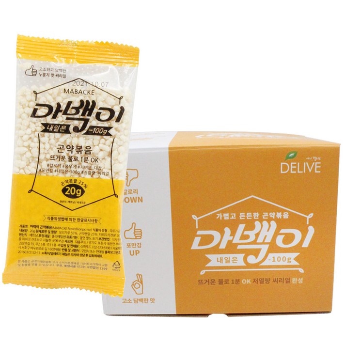 델리브 곤약볶음 곤약씨리얼 마백이 20g 30봉 1상자