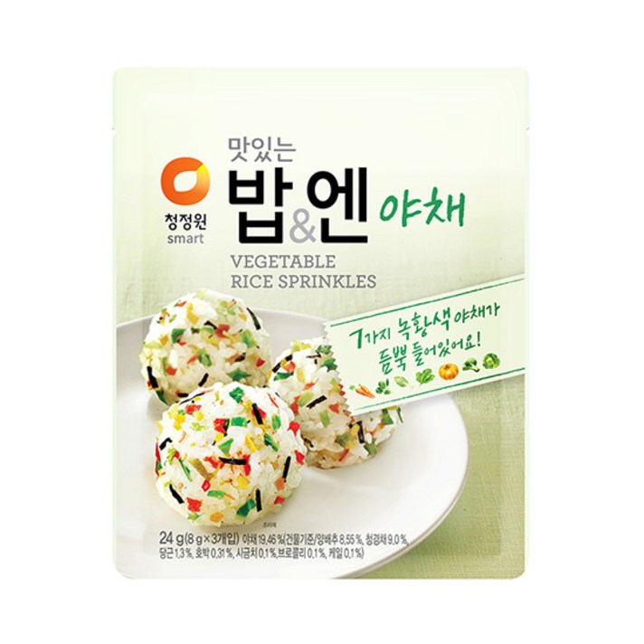 청정원 맛있는밥 엔 야채, 24g, 6개