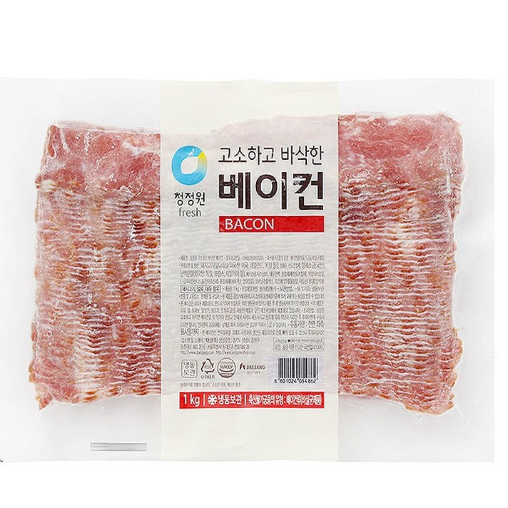 서진네 베이컨 1kg(아이스박스포장)청정원, 1개, 1kg