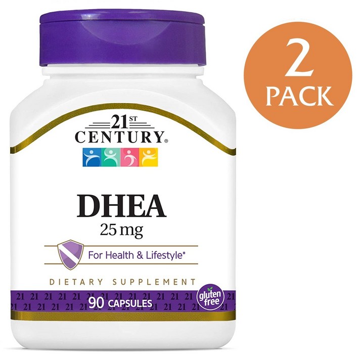 21st Century DHEA 25 mg 캡슐 90개 x 2병, 1세트