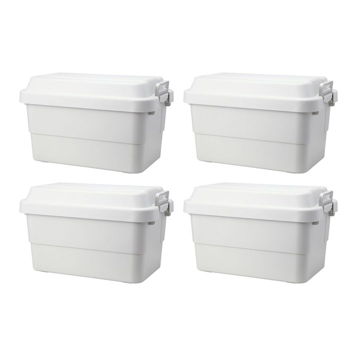 무인양품 MUJI 튼튼한 수납 박스 L 4개 4549337525986, 반투명