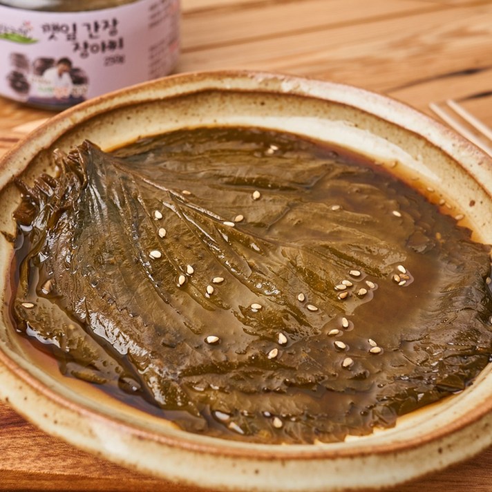 유기농 단풍깻잎 간장 장아찌 무침 삭힌 양념 깻잎지 국내산 꺳잎 절임요리 아기 반찬