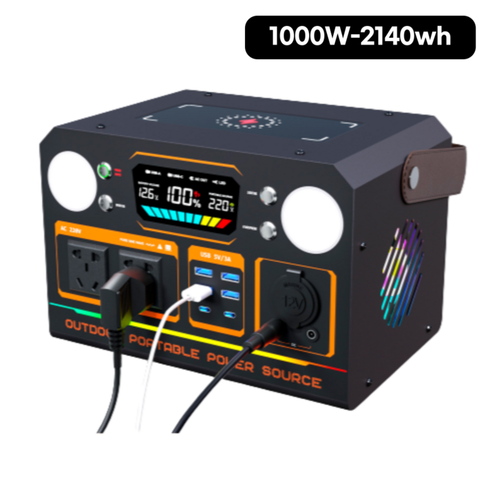 TEAMPL 파워뱅크 캠핑용 차박 야외 대용량배터리 220V, 1500W-2380wh