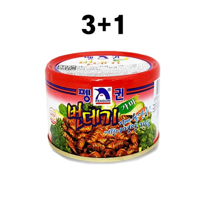 투엠샵 펭귄 번 데 기 가 미 통조림 130g 캔 술안주 영양간식, 4개