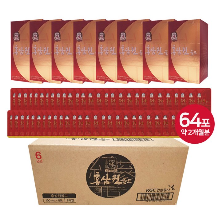 정관장 홍삼원 골드세트 6400ml (100ml X 64포), 64포, 100ml