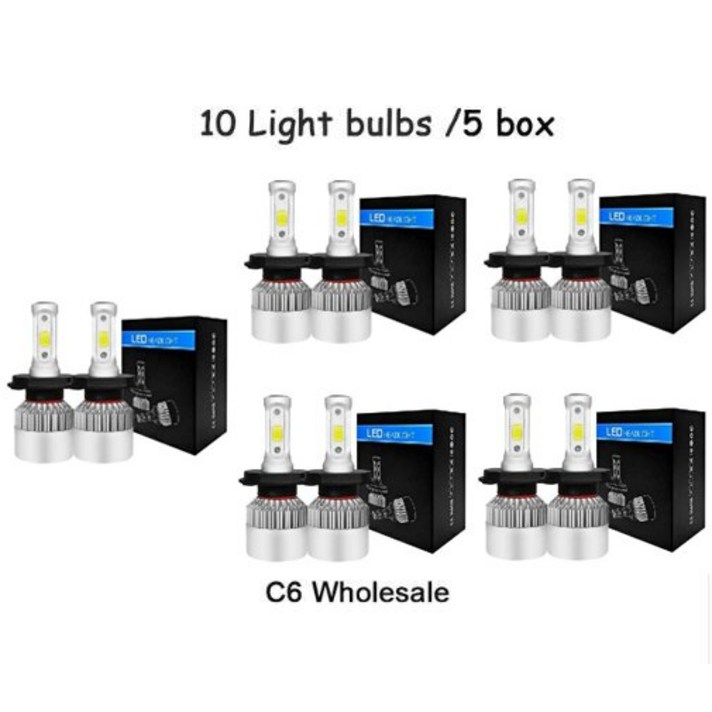 5 쌍 자동차 Led 전조등 전구 H4 LED H7 H11 H27 H1 H3 9005 HB3 9006 HB4 COB 12V, H8, 5PAIRS(10PS INCLUDE)