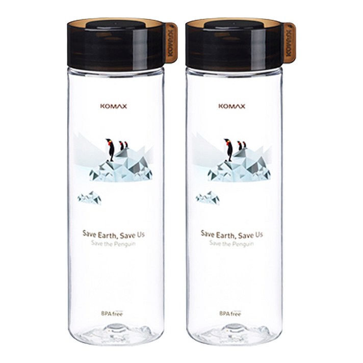 코멕스 지구를 위한 트라이탄 물병 2p, 펭귄, 550ml