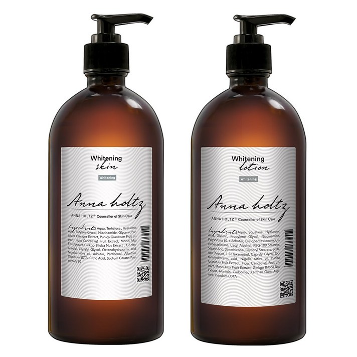 안나홀츠 화이트닝 스킨 300ml + 로션 300ml 세트, 1세트