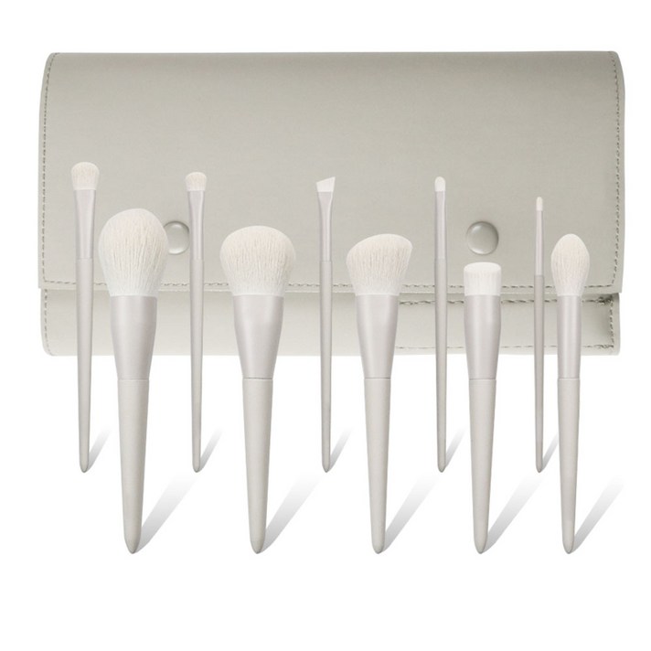 Mingman 메이크업 브러쉬 10종 세트 LS3H-6234, 1개, Light Grey