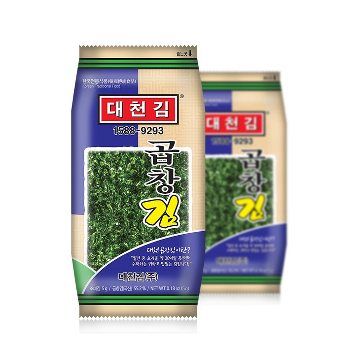 대천김 곱창도시락김, 곱창도시락김 32봉, 5g